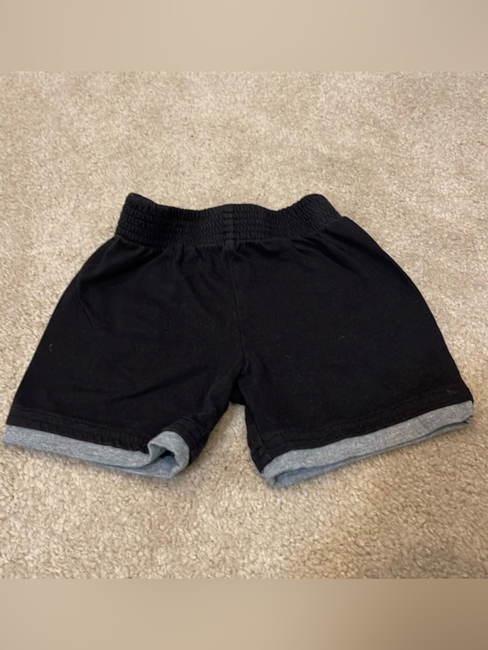 Boys 2t garanimals cotton/polyester Black and grey shorts.
